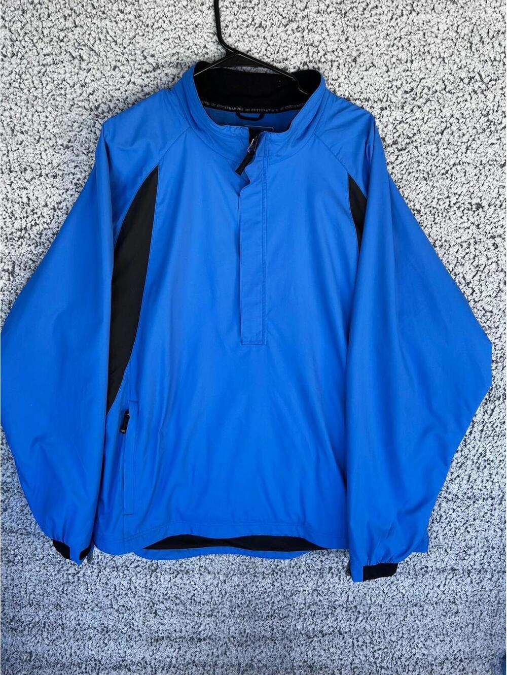 Cutter & Buck CB WeatherTec Pullover Jacket Mens XXXL Tall Blue Black